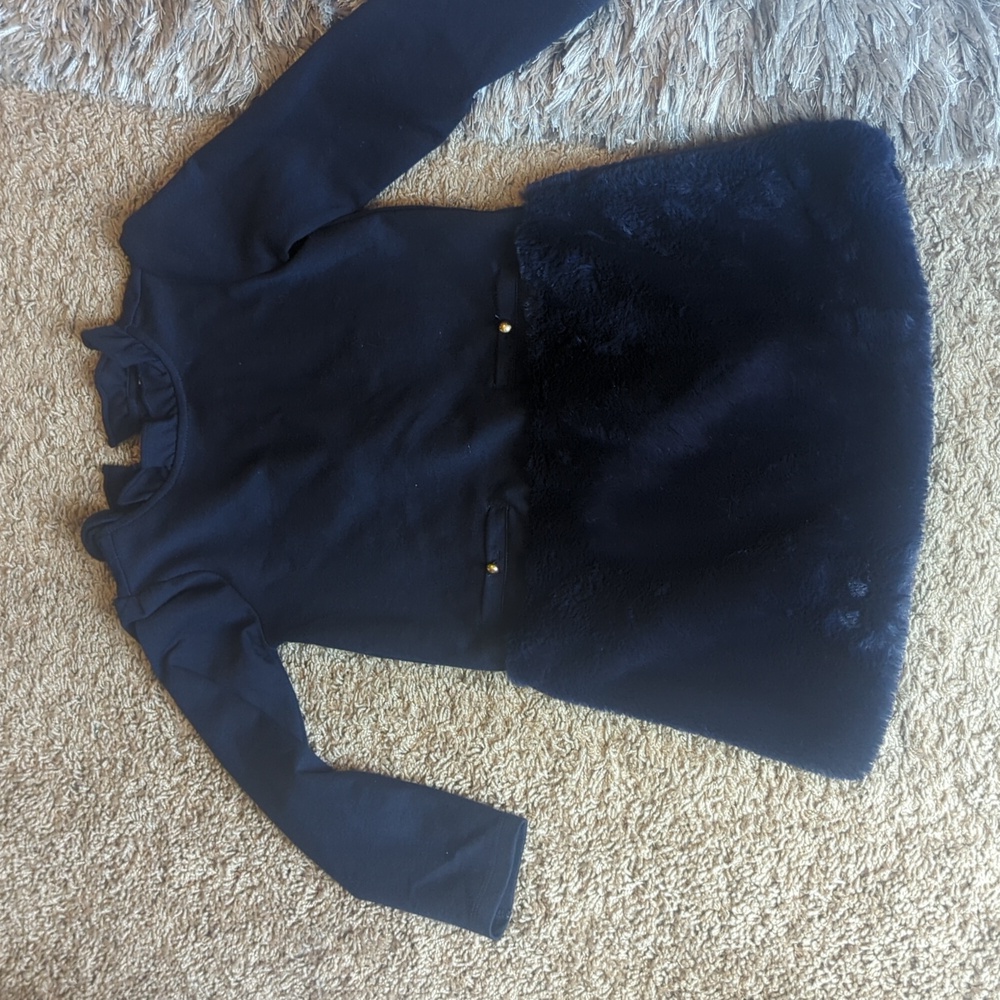 Janie and Jack fur line dress